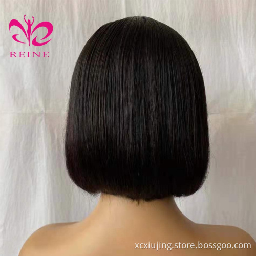 Top Selling Wholesale Bob Style Short Brazilian Hair Virgin Human Hair lace frontal T part Bob Wigs